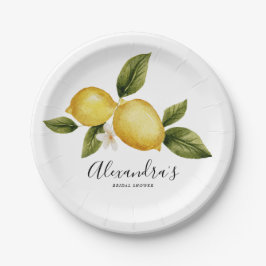Enkel Italia Citron Calligraphy Bröllopsdusch
