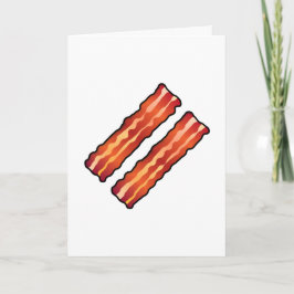 Enkel Jag älskar dig mer än Bacon-kort Kort