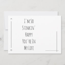 Enkel "Jag är så himla glad att du är i mitt liv"