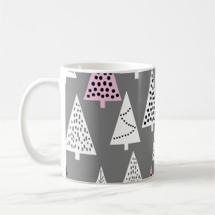 Enkel jul: Abstrakten Träd Mönster Kaffemugg