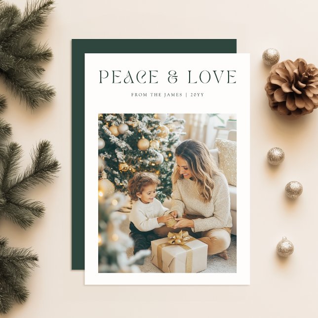 Enkel jul | Foto för Grönten Peace & Kärlek Julkort (Skapare uppladdad)