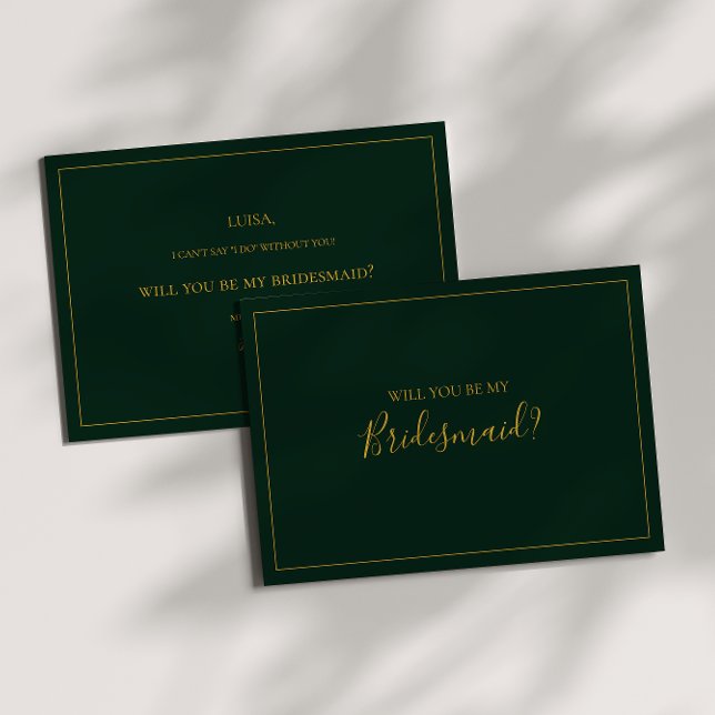 Enkel jul | Frieri kort för Grönt Bridesmaid (Skapare uppladdad)
