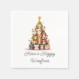 Enkel jul i Hund Pappersservett