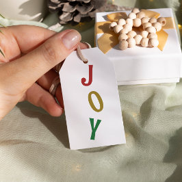 Enkel jul Joy Helgdag Presentetikett
