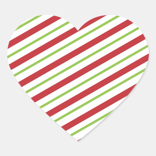 Enkel jul-Rand Hjärtformat Klistermärke (Framsida)