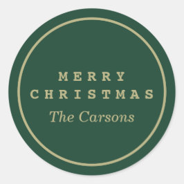 Enkel jul runt klistermärke