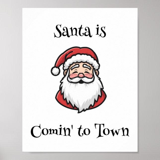 Enkel jul Santa affisch (Framsidan)
