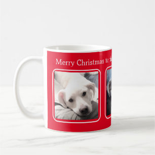 Enkel jul tre Photo Red and White Kaffemugg
