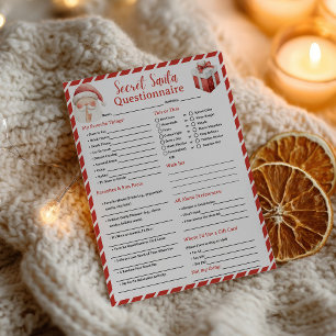 Enkel jul vintrig Secret Santa-enkät Reklamblad