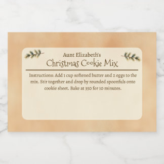 Enkel julbakmix present mat etiketter