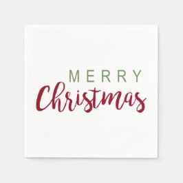 Enkel Julfest--calligrafi för God jul Pappersservett