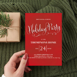 Enkel julfest Calligraphy-skript Inbjudningar