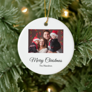 Enkel julfoto Ornament