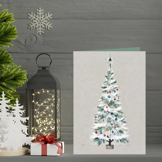 Enkel Julgran-Anpassningsbar, Elegant Helgkort (A simple yet elegant Christmas greeting.)