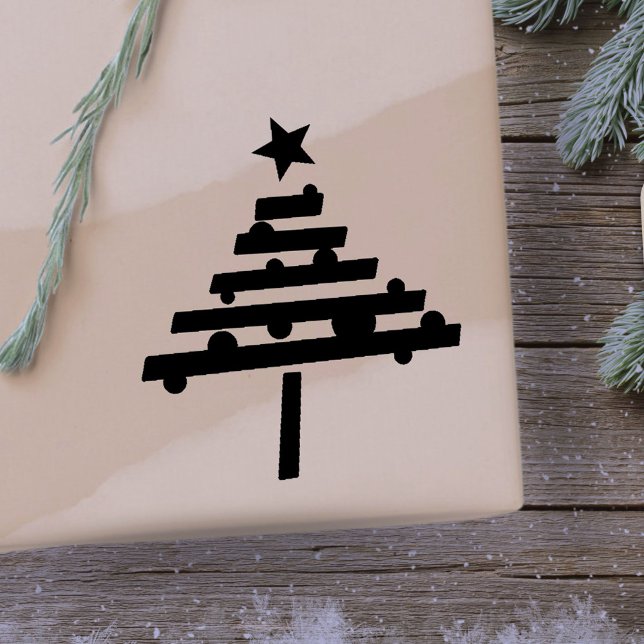 Enkel Julgran med Star Helgdag Stämpel (Skapare uppladdad)