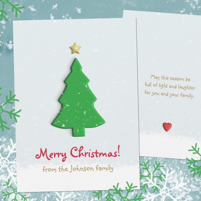 Enkel Julgran Semester Grafik Julkort (Simple Minimalist Christmas Tree Holiday Card ©Susanne Sachers - Sunny Mind Design 🌞)