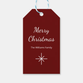 Enkel julhelg för snöflingor presentetikett