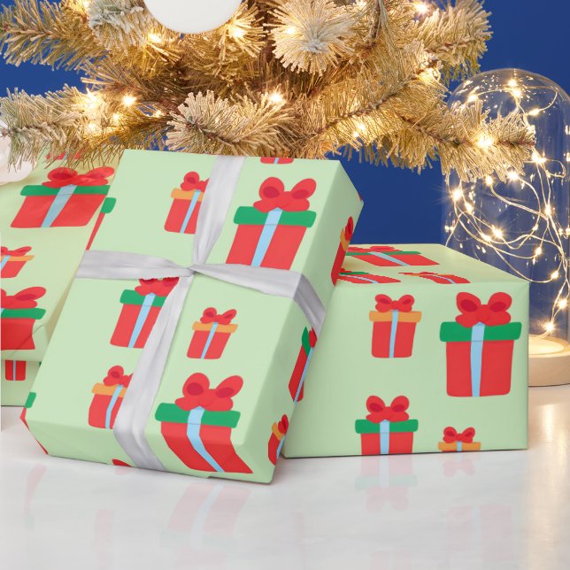 Enkel julklappslåda mönster presentpapper (Helgdagar)