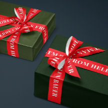 Enkel julklappspresent Cherry Red med text God Jul