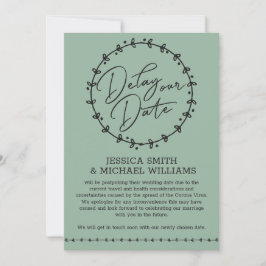 Enkel julkort för ändring av datum för bröllop på  inbjudningar