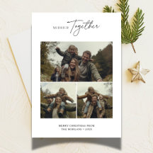 Enkel julmerrier tillsammans familjefoto