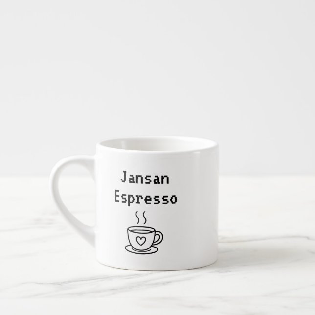 Enkel Kaffeälskare Kaffe Mugg | men först kaffe Espressomugg (Vänster)