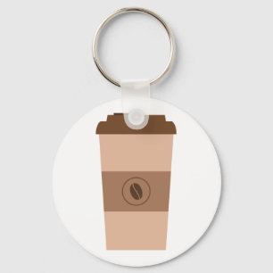 Enkel kaffebönkopp nyckelring