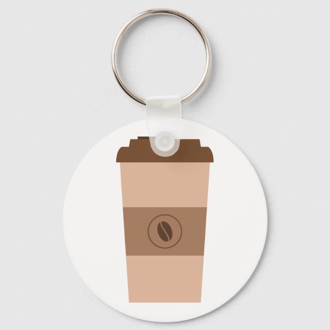 Enkel kaffebönkopp nyckelring (Framsida)