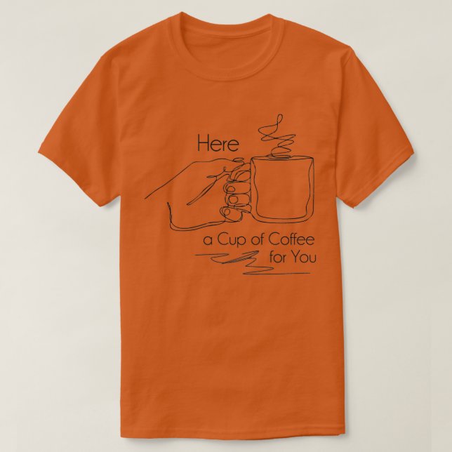 Enkel kaffedesign t shirt (Design framsida)