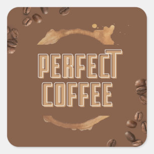 Enkel kaffefantast kaffe är mitt kärleksspråk fyrkantigt klistermärke