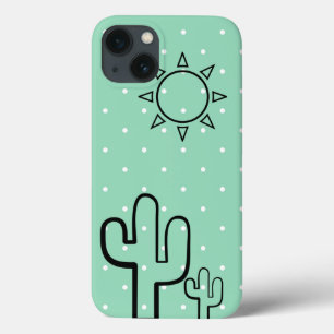 Enkel kaktus mintgröna prickar sommar Iphone 6 fod
