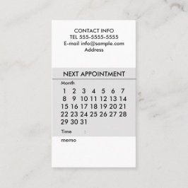 Enkel kalender visitkort