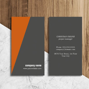 Enkel kall orange geometrisk konsulent visitkort