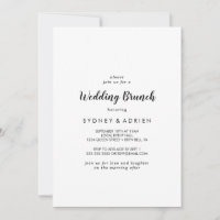 Enkel kallelse till Calligraphy Bröllop Brunch