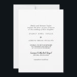 Enkel kallgrafi, traditionell bröllopsinbjudan inbjudningar<br><div class="desc">Denna enkla kalligrafi-inbjudan är perfekt för ett elegant bröllop. Den klassiska designen kännetecknas av rustik svart och vit typografi med ett modernt minimalistiskt märke.</div>