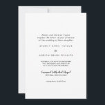 Enkel kallgrafi, traditionell bröllopsinbjudan inbjudningar<br><div class="desc">Denna enkla kalligrafi-inbjudan är perfekt för ett elegant bröllop. Den klassiska designen kännetecknas av rustik svart och vit typografi med ett modernt minimalistiskt märke.</div>