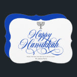 Enkel kalligrafi av elegant lycklig hanukkah julkort<br><div class="desc">Lycklig hanukah Helgdag-kort för enkel elegant-kalligrafi</div>