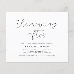 Enkel kalligrafi budgetförmiddag efter Bröllop Flygblad