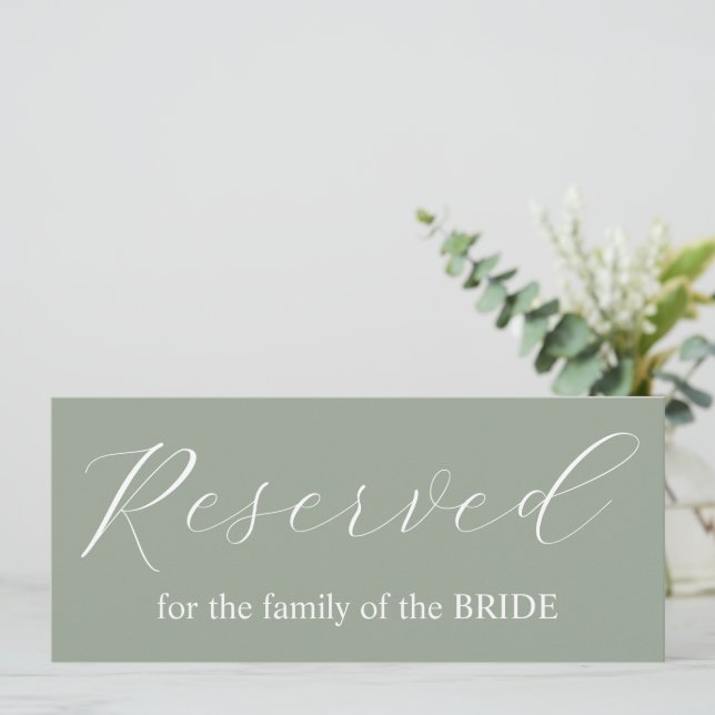 Enkel kalligrafi reserverad för familjen bröllop b inbjudningar (Stående Fram)