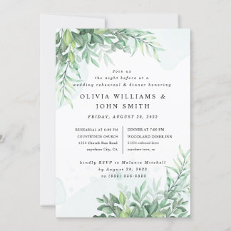 Enkel kalligrafi, rustik grey inbjudningar