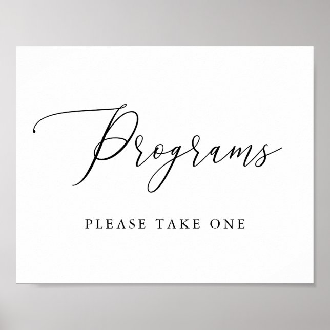 Enkel kalligrafi rustika program skylt (Framsidan)