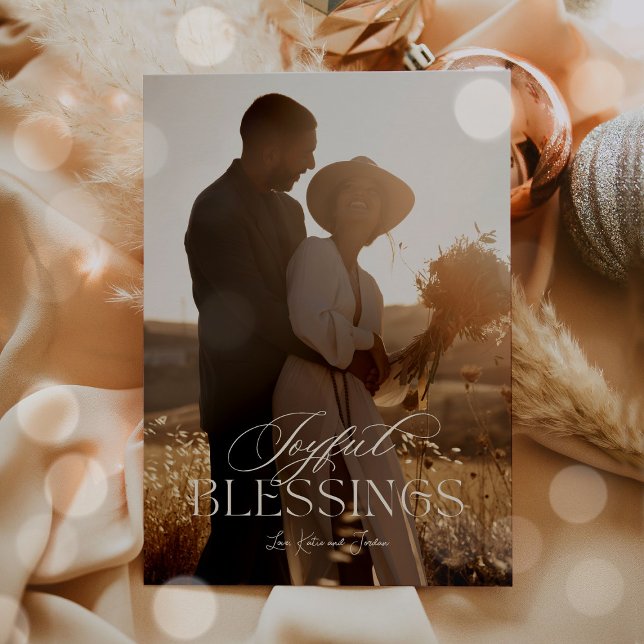 Enkel kalligrafiskrift Modern minimalistisk bild Julkort (Skapare uppladdad)