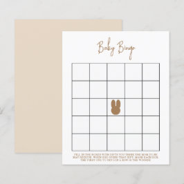 Enkel kanin Baby shower bingo spel