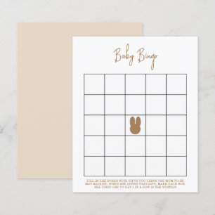 Enkel kanin Baby shower bingo spel