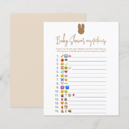 Enkel kanin Emoji bildlek baby shower