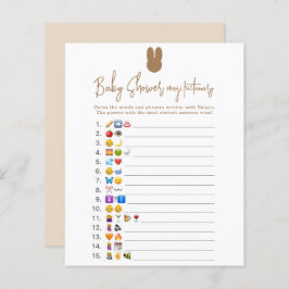 Enkel kanin Emoji bildspel baby shower