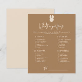 Enkel kanin Vad har du i din handväska baby shower