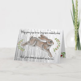 Enkel kaninskål, Löv Wood jul, nya år Helgkort