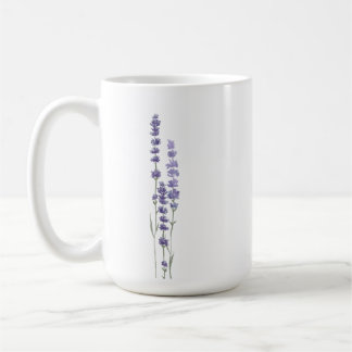 Enkel känslig Fransk Lavender Bröllop Initialer Kaffemugg