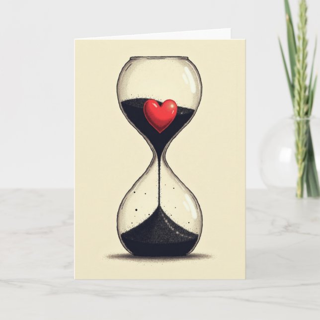Enkel Kärlek Timglas Kort (Framsida)